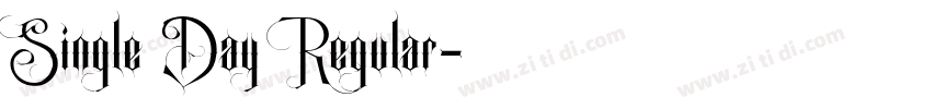 Single Day Regular字体转换